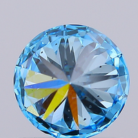 1.00 carat IGI certifié diamant rond cultivé en laboratoire Fancy Vivid Blue VS2 Clarity Ideal Cut CVD Grown from Surat India