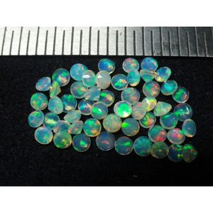 9mm Naturel Éthiopien Opale À Facettes Rond Brillant Coupe Lâche Gemme AAA Grade Couleur Jouer Opale De Feu Bijoux De Fournitures Indiennes - Product Image 1