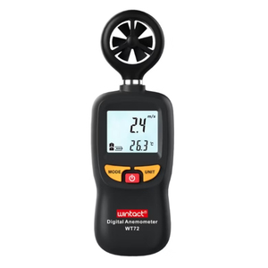 Anémomètre numérique Wintact WT72, mesureur de <span class=keywords><strong>vitesse</strong></span> du <span class=keywords><strong>vent</strong></span> 0-30m/s et anémographe - Product Image 1
