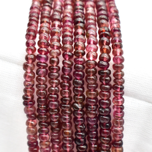 Perles de tourmaline rose foncé naturelles rondes polies lisses 6 - 8 mm Plus de tailles disponibles Perles véritables cristal - Product Image 1