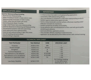 Chất Lượng Cao Geo Bằng Chứng Đa Mục Đích Màng Chống Thấm 1 Mm Độ Dày Cho Xây Dựng Lợp Nền Tảng Đường Hầm - Product Image 3