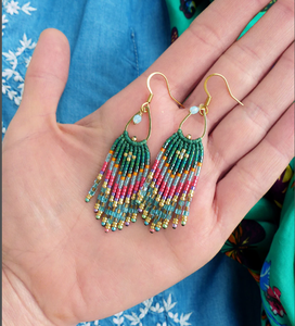 Boucles d'oreilles à franges de qualité supérieure - Or - Longues - Product Image 1