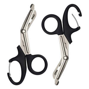 ANAAIF Ciseaux médicaux manuels d'aide aux traumatismes Ciseaux de premiers soins avec bord dentelé en acier à base d'instruments chirurgicaux - Product Image 3