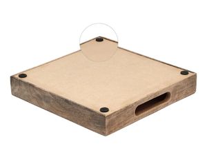 Bandeja cuadrada de madera de mango rojo marroquí de 10 pulgadas con asas, bandeja decorativa para servir, Plato decorativo para mesa de desayuno - Product Image 4