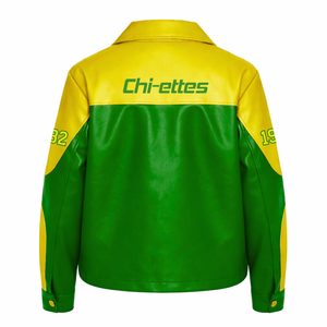 Chaqueta de Cuero PU para Mujer Chi Eta Phi, con Cierre Frontal, Bordado Suave, Estilo Casual y Elegante - Product Image 3