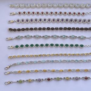 สร้อยข้อมือเทนนิสเงินแท้ 925 ประดับพลอยธรรมชาติ อเมทิสต์ ควอตซ์ มูนสโตน โกเมน สำหรับเด็กผู้หญิงและผู้หญิง อาลีบาบา 2025 คุณภาพดี - Product Image 3