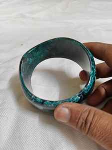 Brazalete de Resina Hecho a Mano Colorido, Brazalete de Resina Artesanal Irregular y Ancho para Mujer, Artesanías bh - Product Image 4