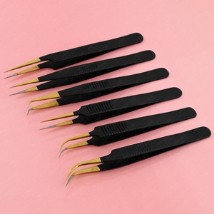 แหนบขนตาปลอมสำหรับบูตสแตนเลสสีดำแหนบปลายโค้งแบบคลาสสิก - Product Image 3