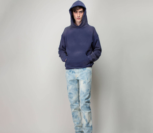 Sudadera con Capucha de Alta Calidad para Hombre, con Logotipo Personalizado, Estilo Lavado Ácido, Felpa Técnica, Sudadera con Capucha Desgarrada para Hombre y Mujer - Product Image 6