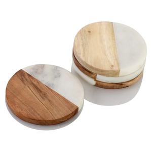 Posavasos de mármol y madera personalizados, gran oferta redonda de la mejor calidad y regalos de bebidas y posavasos decorativos para el hogar con estilo - Product Image 3