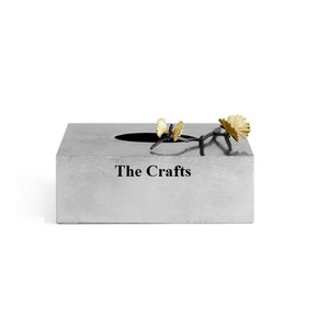 Latest Design <b>Black</b> Gold Color Tissue <b>Box</b> Customized Size And Shape Napkin <b>Storage</b> Holder With High Quality - Product Image 3