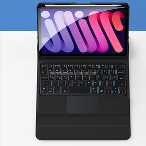 Nuova <span class=keywords><strong>Mini</strong></span> Tastiera Wireless Split per <span class=keywords><strong>iPad</strong></span> <span class=keywords><strong>Mini</strong></span> <span class=keywords><strong>6</strong></span>, USB Type-C, Touchpad, Retroilluminazione RGB, Plastica Ultra Sottile - Product Image 2