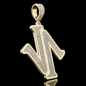 Pendentif Hip Hop en Acier Inoxydable avec Diamants CZ Personnalisé, Style Urbain Bling - Product Image 3