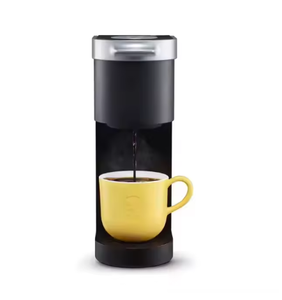Distributeur de boissons chaudes K-Mini noir mat authentique et original - Avec distributeur de gobelets blanc/jaune pour des boissons fraîches - Prêt à être expédié - Product Image 1