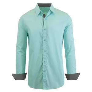 Chemise d'affaires vietnamienne 100% coton pour hommes avec col montant et manches longues Pack unique-pour adultes OEM ODM vente en gros - Product Image 5