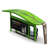 Abri de bus intelligent résistant aux intempéries avec écran LCD d'affichage d'informations et gestion à distance du contenu