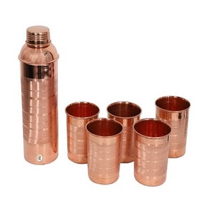 Copper Hammered Drinking Water <b>Glass</b> Set Of Four Customized Size Juice Serving <b>Glass</b> For Home Tableware Use - Product Image 6