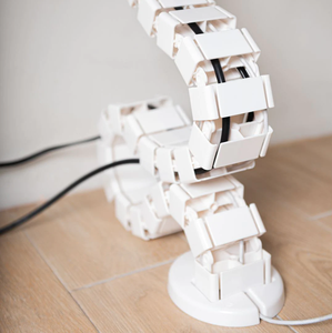 Ocho ordenador de oficina ajustable debajo del escritorio ABS vertical Cable de gestión columna vertebral para escritorio de pie - Product Image 2