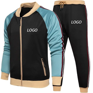 Ensemble de survêtements d'hiver pour homme-100% coton Sweat à capuche à manches longues et fermeture éclair et joggers Séchage rapide et coupe-vent quantité minimale de commande bas - Product Image 2