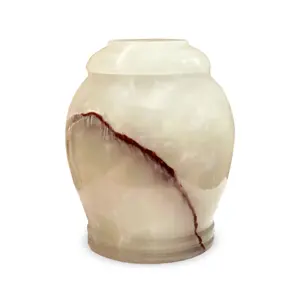 Large Onyx Urn, Marble Urn for Human Ashes, Stone Cremation Urn for Loved One