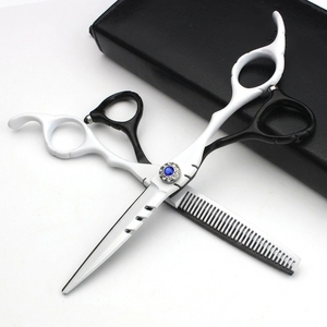 Professional Hair Thinning Scissors Stainless Steel Blade Tip Medium Handle Right Handed Salon Use by Morgans Industries - Product Image 1