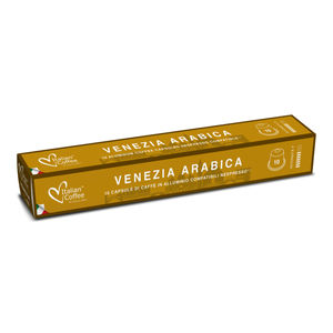 10 capsules de café italien compatibles Nespresso*, capsules de café en aluminium Venezia Arabica - Product Image 1