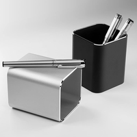 Porte-stylo de qualité supérieure avec accent en bois Boîte de rangement de bureau Idéal pour les espaces de travail de décoration de bureau élégants Organisé Meilleurs porte-stylos