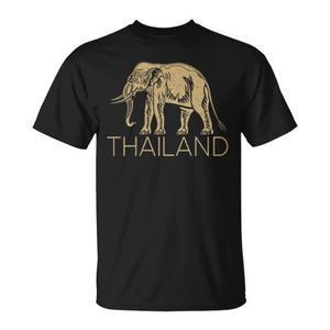T-shirt promotionnel avec drapeau de la Thaïlande et symbole de l'éléphant thaïlandais, mettant en scène l'emblème thaïlandais - Product Image 1