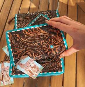 <b>Women</b> Accessories Fur Leather Western Wallet High Quality Leather <b>Bag</b> Hand Tooling <b>Messenger</b> <b>Bag</b> At Best Price - Product Image 3