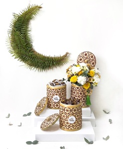 Cesta de almacenamiento de bambú natural vintage elegante Ramadan Mubarak Gergean - Product Image 1
