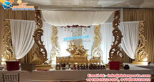 มันดาปงานแต่งงานอินเดียกลางแจ้งที่สวยงามที่สุด รูปทรงสีขาว ตกแต่งด้วยเสาสามเสาในสหราชอาณาจักร ตกแต่งมันดาปเสาสามเสาสำหรับงานกลางแจ้งในออสเตรเลีย - Product Image 2