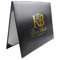 Porte-documents en cuir PU personnalisé pour diplôme de fin d'études, porte-papier pour diplôme, porte-menu scolaire, porte-permis