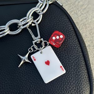 Angyape Cool Y2K dadi stella portachiavi borsa e borsellino per chiavi auto e borse Unisex accessori per donna e uomo - Product Image 4