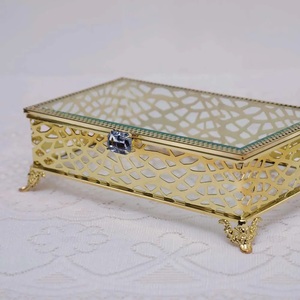 Latest Design Hand Made Silver Finished Metal Decorative Jewellery Box for <b>Rings</b> Necklace & Pendant at wholesale price - Product Image 6