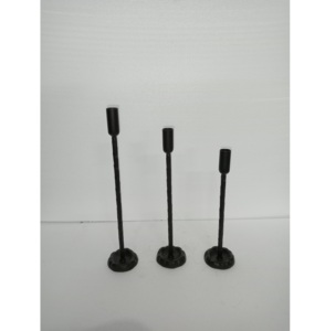 Metal Iron <b>Candle</b> <b>Holder</b> Black Color Handmade Heat Resistant Modern Design Christmas Home Decor Complements Any Interior - Product Image 5