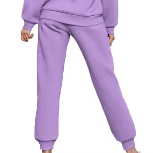 ชุดวอร์มมีฮู้ดและกางเกงจ็อกเกอร์สำหรับผู้หญิงชุดวอร์มมีซิปพิมพ์ลาย - Product Image 4