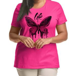 "Camisetas de talla grande con estampado duradero de algodón de alta calidad para mujer, camisetas transpirables de Pakistán para mujer" - Product Image 1