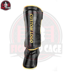 Protector de Espinilla de Boxeo de Cuero con Cierre de Velcro, Ligero, Duradero, con Absorción de Impactos, para Entrenamiento, Precio al por Mayor - Product Image 2