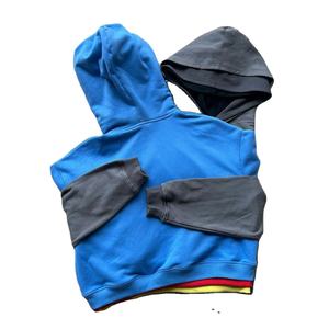 Pull à capuche triple nouveauté impression de logo personnalisé de haute qualité poids lourd hommes vêtements de rue 3 couches Triple sweat à capuche - Product Image 4