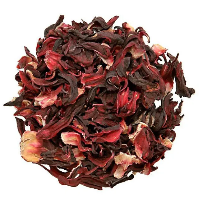 Tisane séchée 100% naturelle de fleurs d'hibiscus rouges hawaïennes provenant de l'usine sans caféine