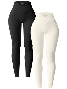 Service OEM ODM Leggings de yoga à taille élastique pour femmes Pantalon de fitness Legging moulant sans couture Stretch pour - Product Image 1