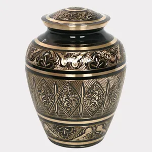 Fournitures funéraires Urnes Meilleures ventes Urne en laiton pour cendres humaines Urne en métal pour adultes Classique Décoration d'intérieur Dernières urnes faites à la main - Product Image 3