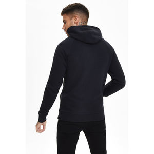 Sweat à capuche zippé pour homme, coupe classique, avec empiècements contrastants, 100% coton, respirant, écologique, élégant, pour l'automne - Product Image 4