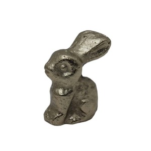 Meilleure vente de sculptures de lapins en aluminium Figurines abstraites Nickel fini pour la maison Salon Sculpture de bureau - Product Image 3