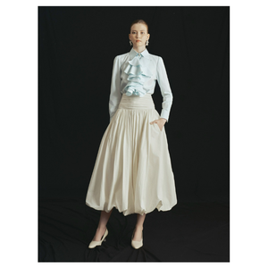Falda Midi Bliss de algodón 100% para mujer, diseño clásico cómodo y ecológico para ropa informal diaria - Product Image 6