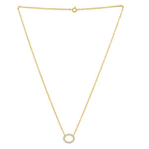 สร้อยคออัญมณี925ชุบทองแบบมินิมอลลิสเตอร์ลิงเงินแท้สไตล์วินเทจสำหรับงานเลี้ยงงานแต่งงานของขวัญ - Product Image 1