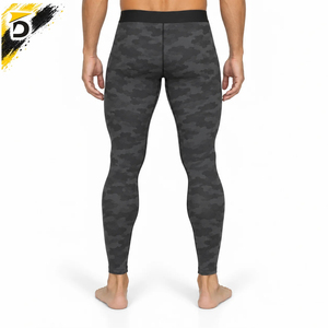 Premium Quality Men Full Length <b>Camouflage</b> Compression <b>Leggings</b> High Demand Elastic Waist Spandex Polyester Athletic Pants - Product Image 5