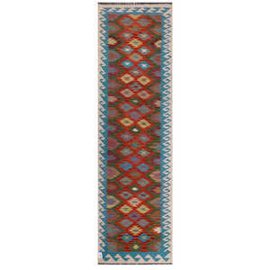 Tapis de couloir Maimana Afghanistan Kilim 297 x 86 cm - Product Image 1