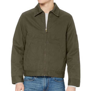 Vente en gros de vestes pour hommes 2024 Fashion Casual Street Lapel Jacket Plus Size Twill Zip Up Men Jacket - Product Image 1