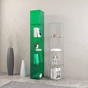 Artfulcosmos Acrylic <b>Corner</b> Bookshelf Modern Freestanding Display <b>Shelf</b> Custom Color Size Easy Assembly Indoor Use - Product Image 1
